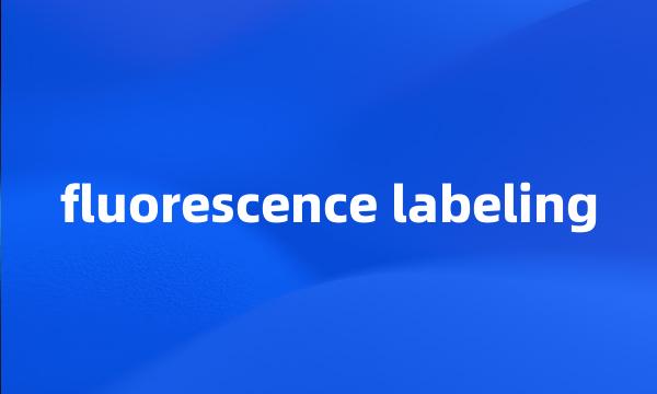 fluorescence labeling