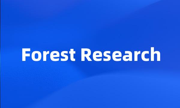 Forest Research