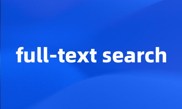 full-text search