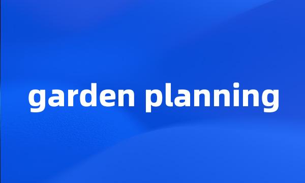 garden planning