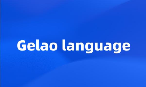 Gelao language