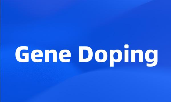 Gene Doping