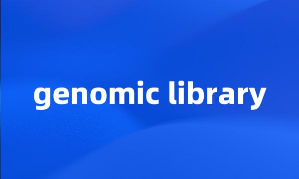 genomic library