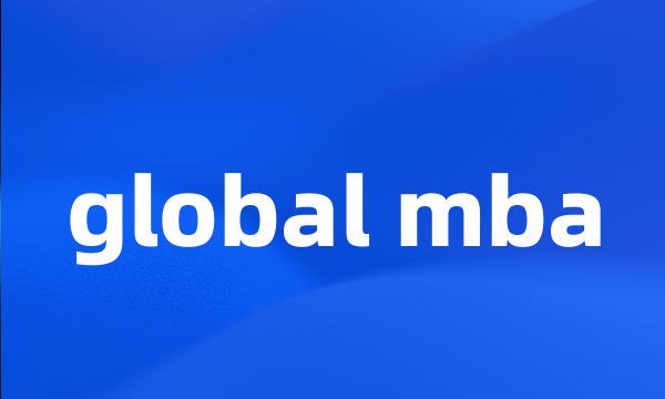 global mba