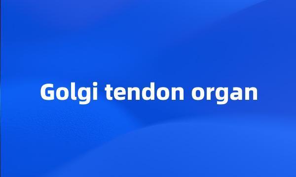 Golgi tendon organ