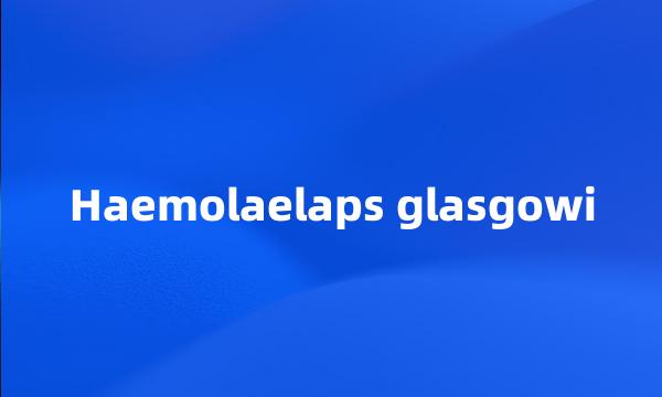 Haemolaelaps glasgowi