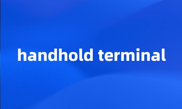 handhold terminal