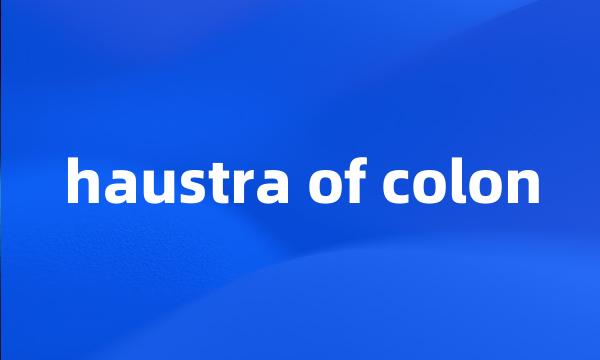 haustra of colon