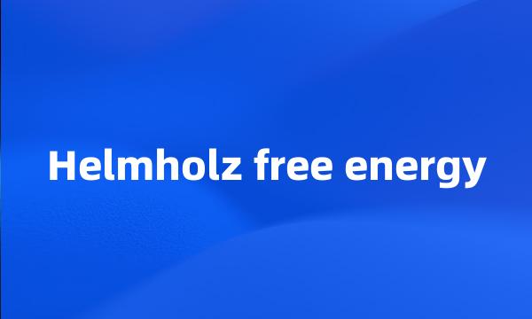 Helmholz free energy