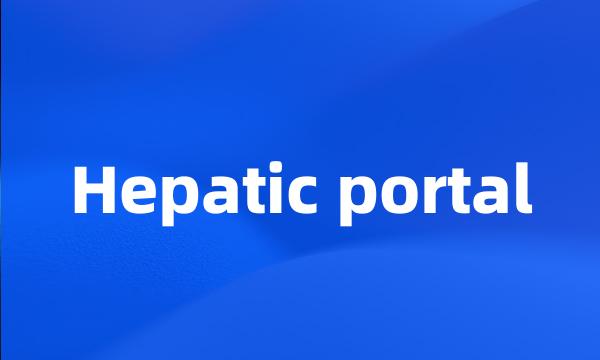 Hepatic portal