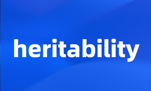 heritability