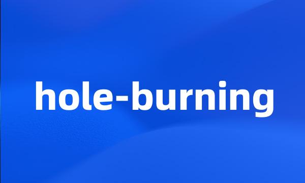 hole-burning