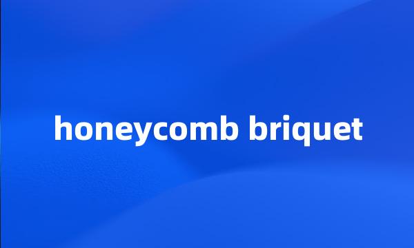 honeycomb briquet