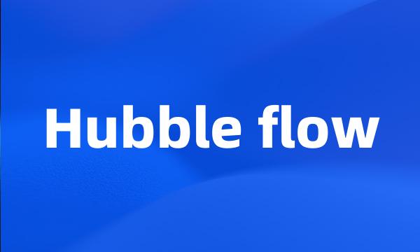 Hubble flow