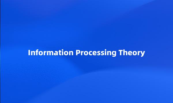 Information Processing Theory