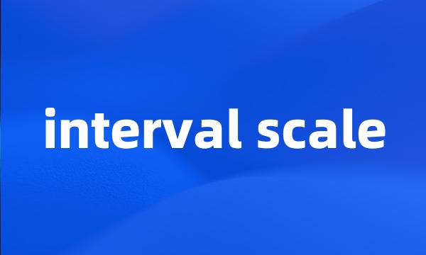 interval scale