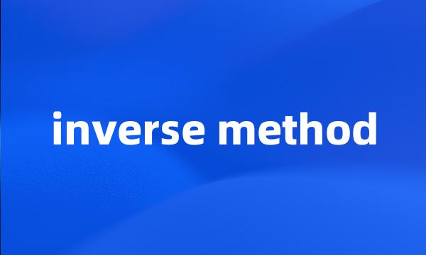 inverse method