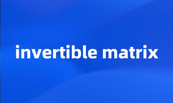 invertible matrix