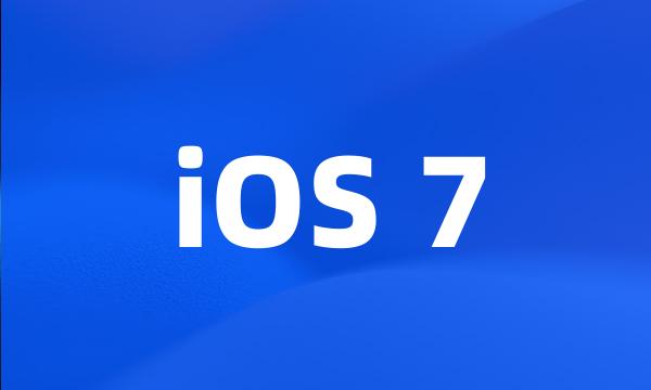 iOS 7