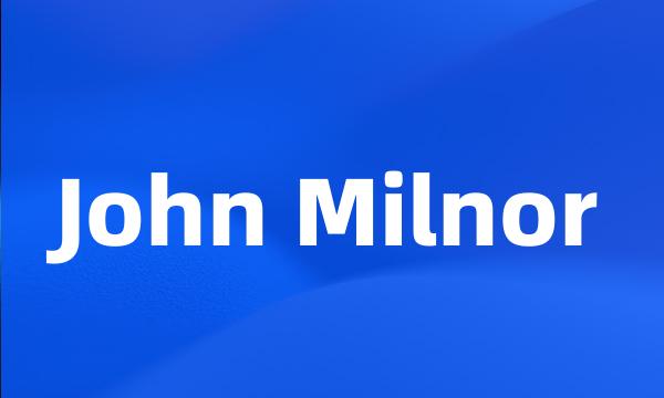 John Milnor