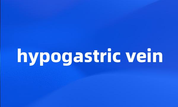 hypogastric vein