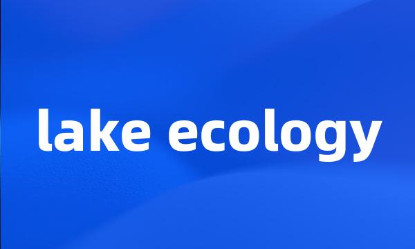 lake ecology