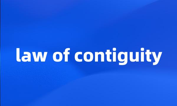 law of contiguity