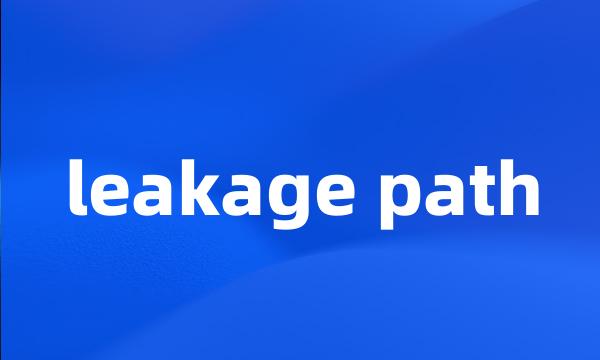 leakage path