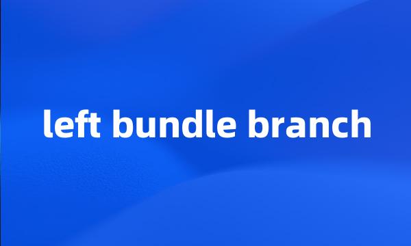 left bundle branch