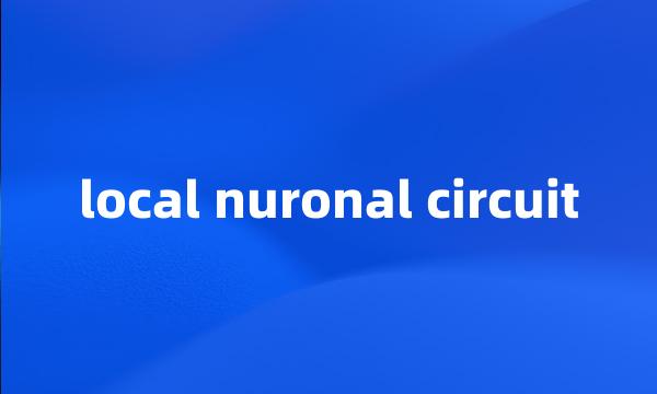 local nuronal circuit