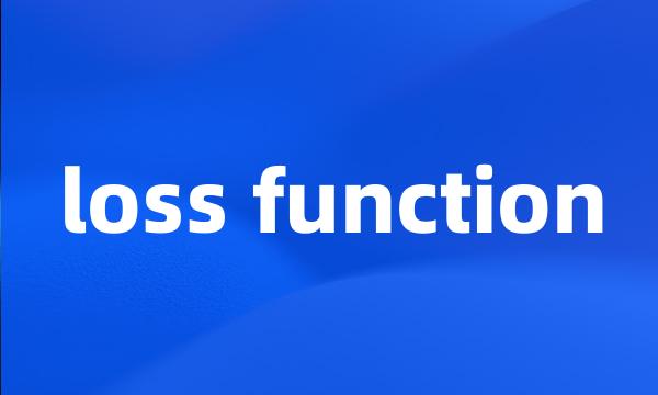 loss function