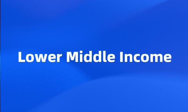 Lower Middle Income