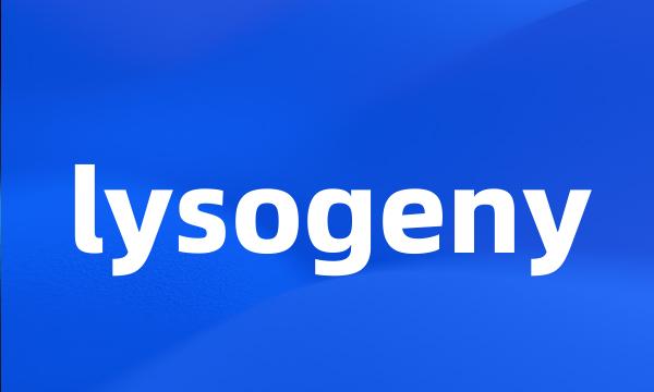 lysogeny