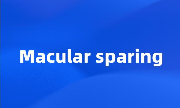 Macular sparing