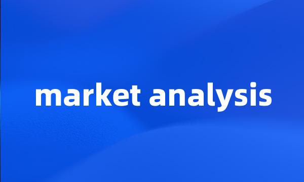 market analysis