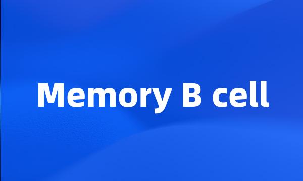 Memory B cell