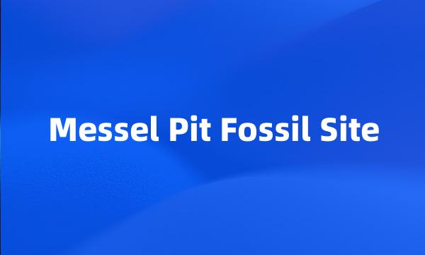 Messel Pit Fossil Site