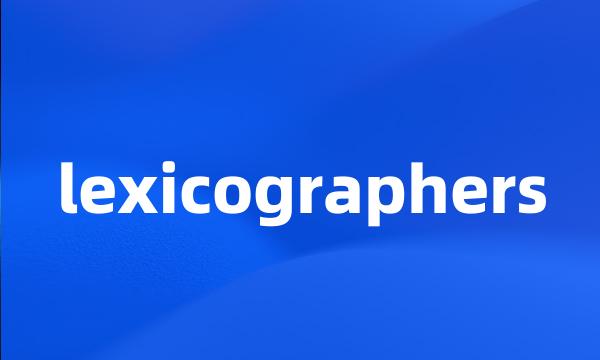 lexicographers