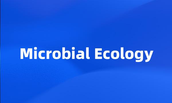 Microbial Ecology