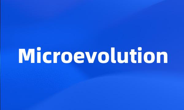 Microevolution