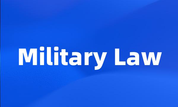 Military Law