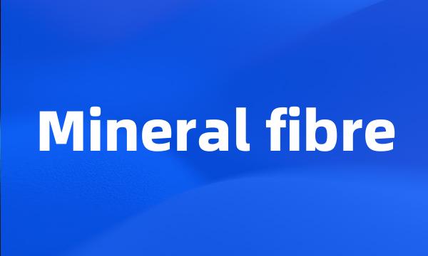 Mineral fibre