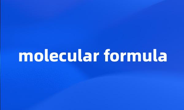 molecular formula