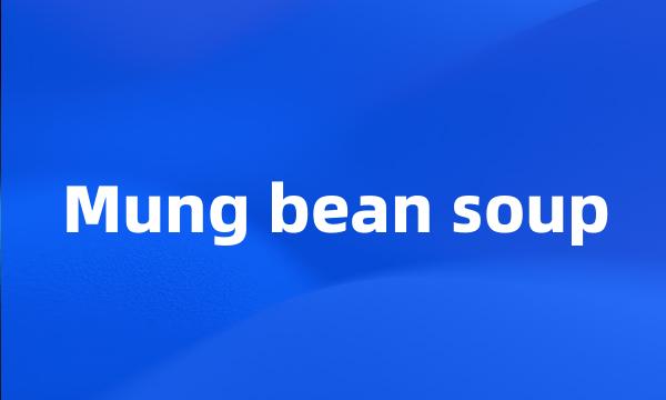 Mung bean soup