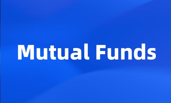 Mutual Funds