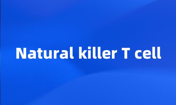 Natural killer T cell