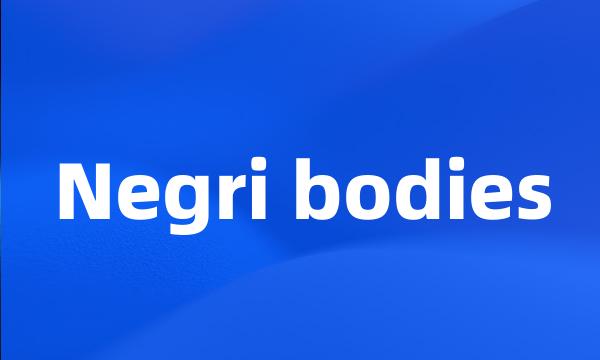 Negri bodies