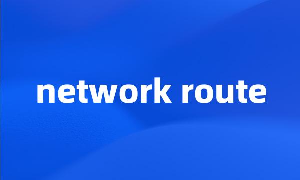 network route