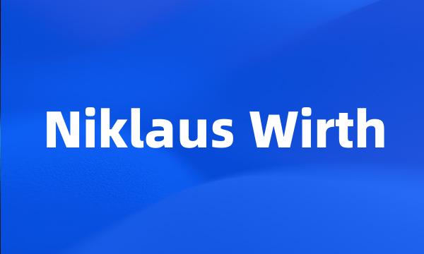 Niklaus Wirth