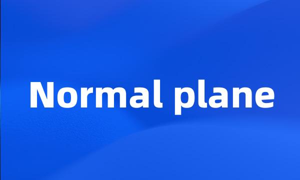 Normal plane